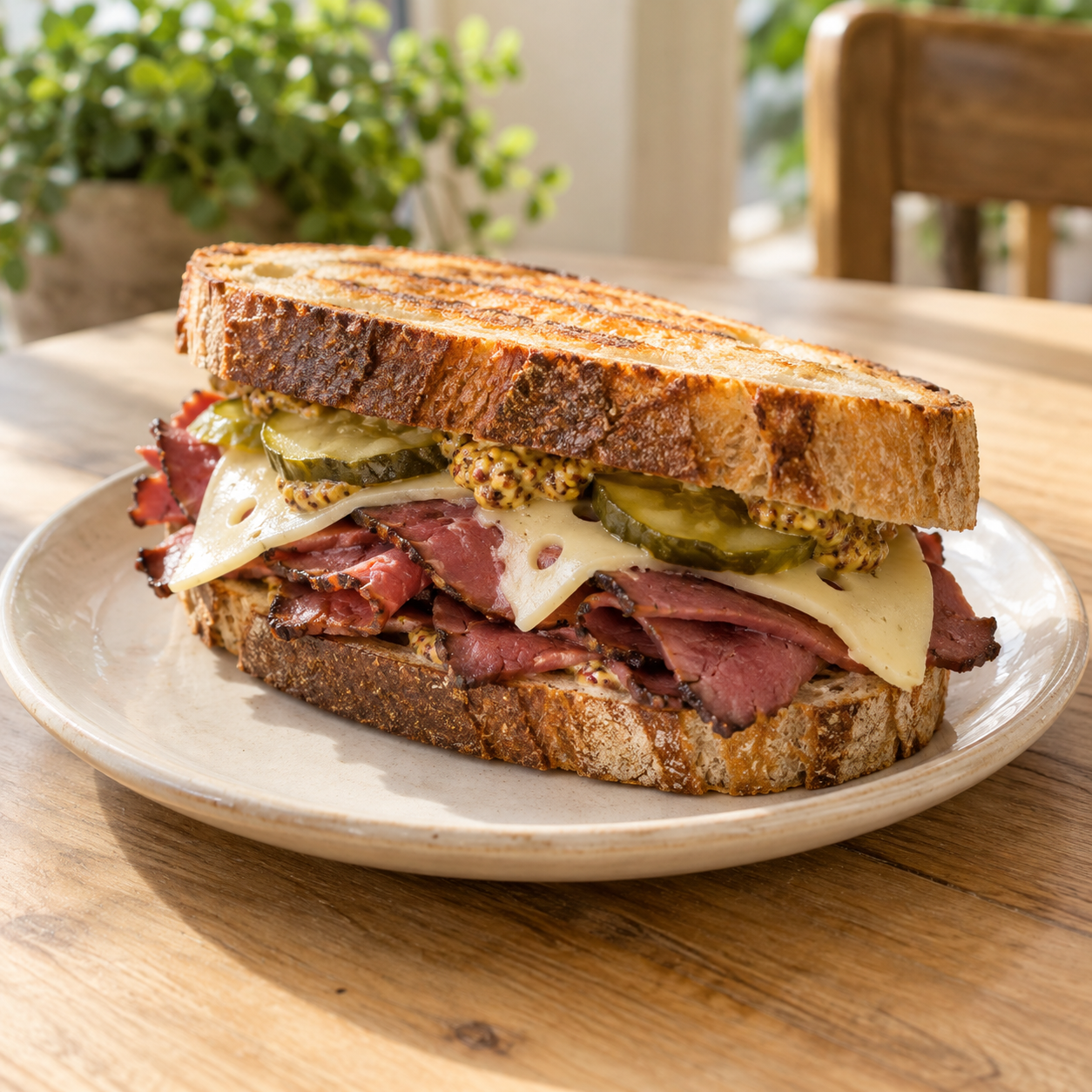 Smoked Beef & Swiss Sandwich